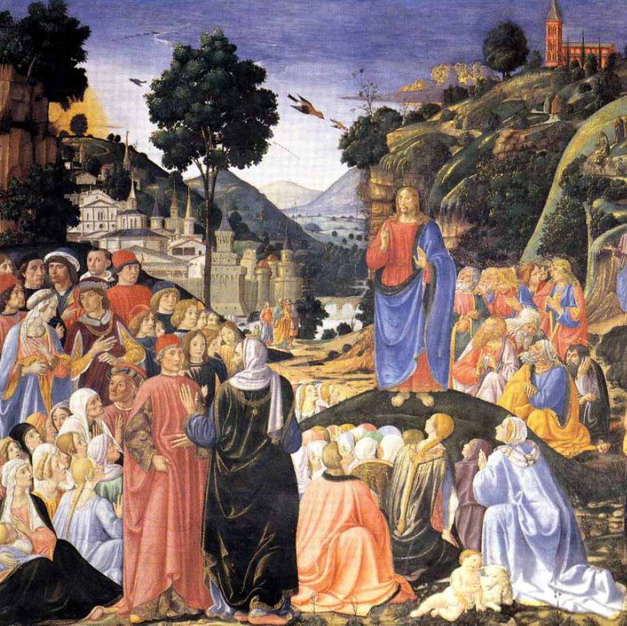 Discorso della montagna, di Cosimo Rosselli, fine ‘400 Cappella Sistina - Vaticano