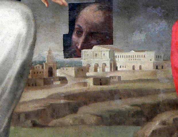 Il Carmine dipinto nella tela della Vergine del Carmelo tra S. Riccardo e S. Carlo