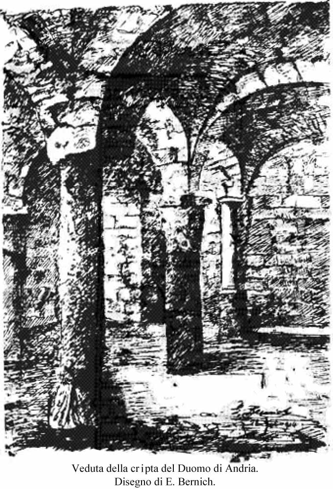 pianta della cripta - disegno di E. Bernich
