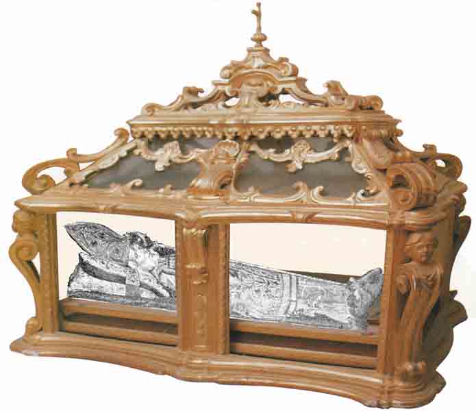 sarcofago di San Riccardo allestito da Mons. Macchi- (composizione elettronica)