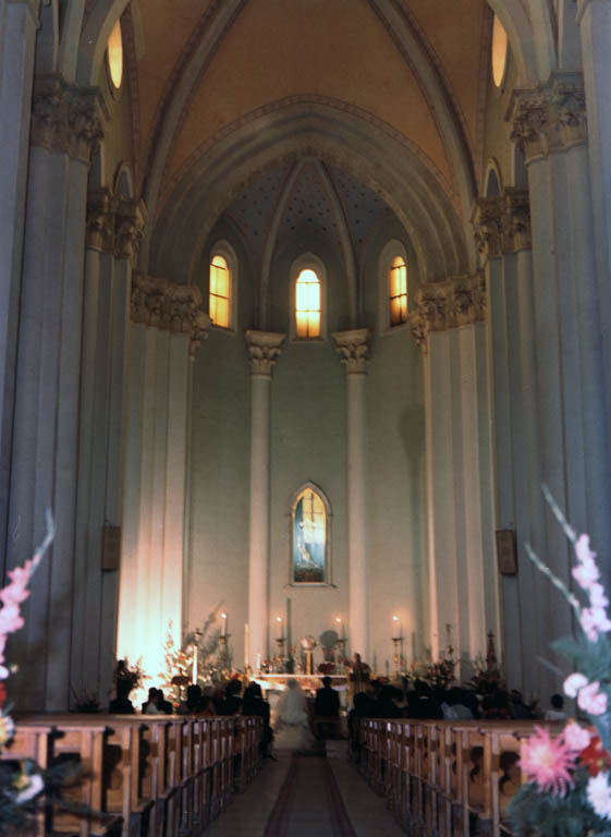 La navata dell'Immacolata negli anni "70 del Novecento