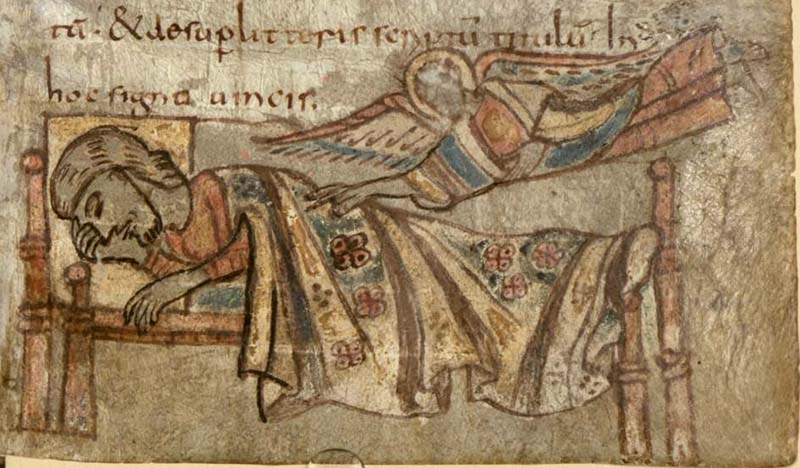 Il sogno di Costantino, da un manoscritto del VII secolo