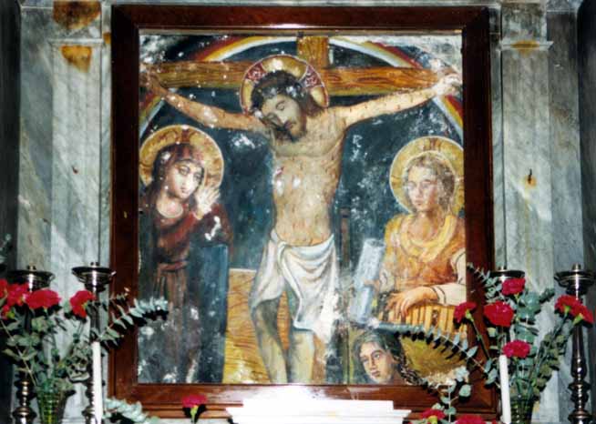 sovrapposizioni sull'affresco della crocifissione - foto 1994